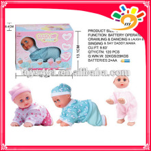 8 inch battery operated baby doll multi-function crawling baby